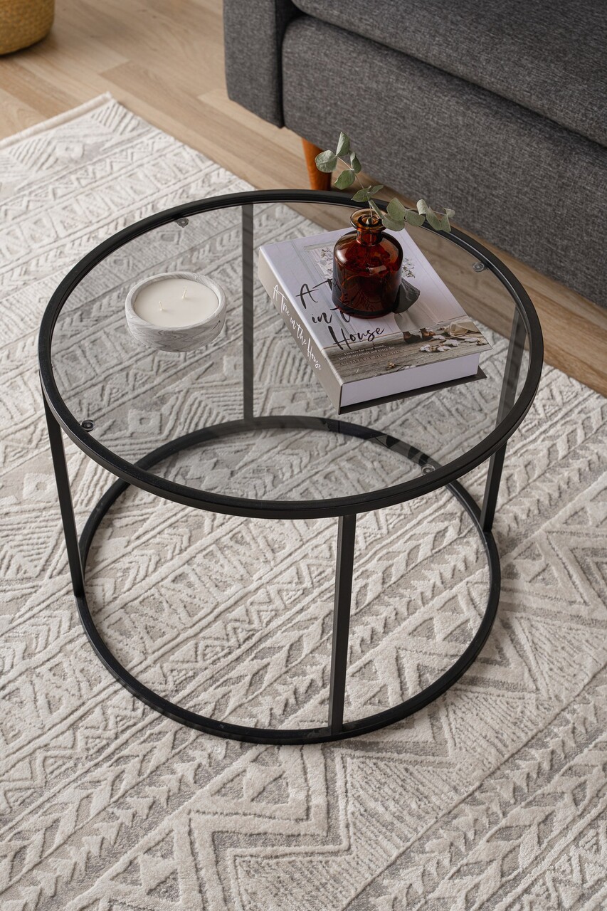 Masuta de cafea, Hanah Home, Startis, 60x43x60 cm, Negru - imagine 7